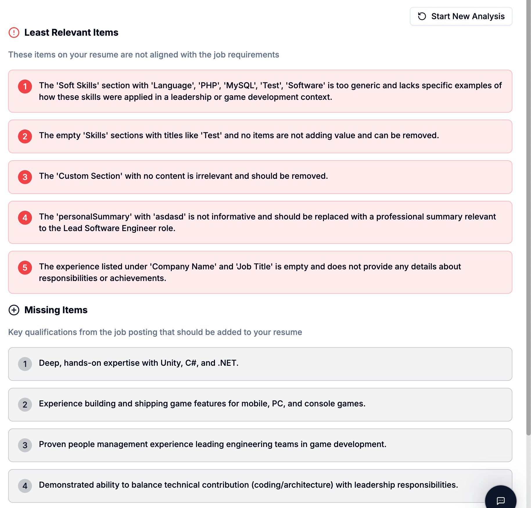 Job Match Analyzer Screenshot